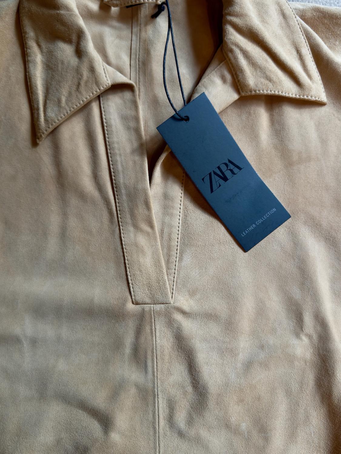 100% SUEDE LEATHER DRESS ZW COLLECTION LIMITED EDITION - Image 6