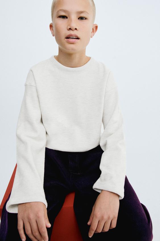 STORIESZ - PLAYERA LISA INTERLOCK - Crudo / Beige de Zara - Imagen 0