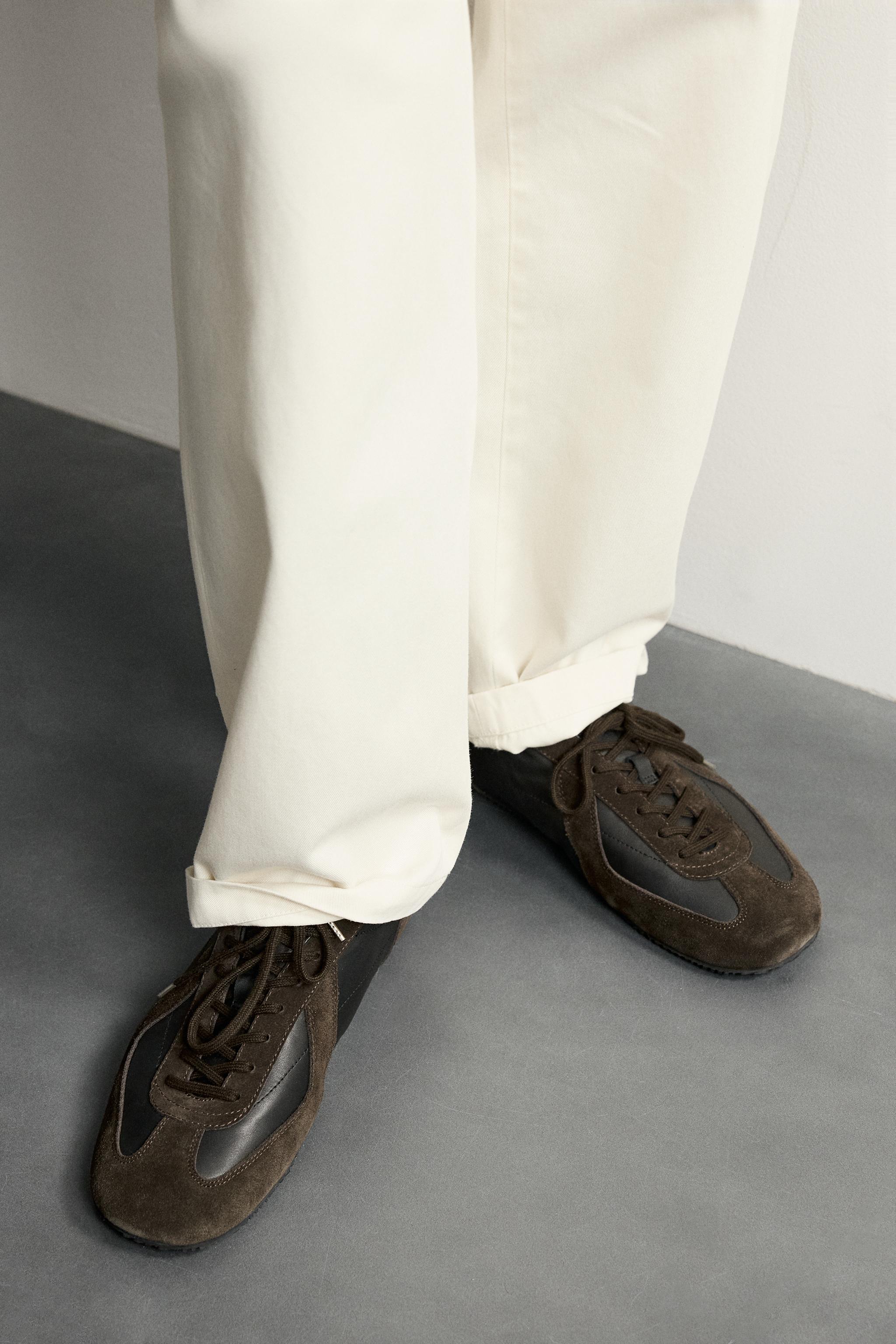 Мужские кроссовки Zara AARON LEVINE X ZARA LEATHER SNEAKERS — фото 3