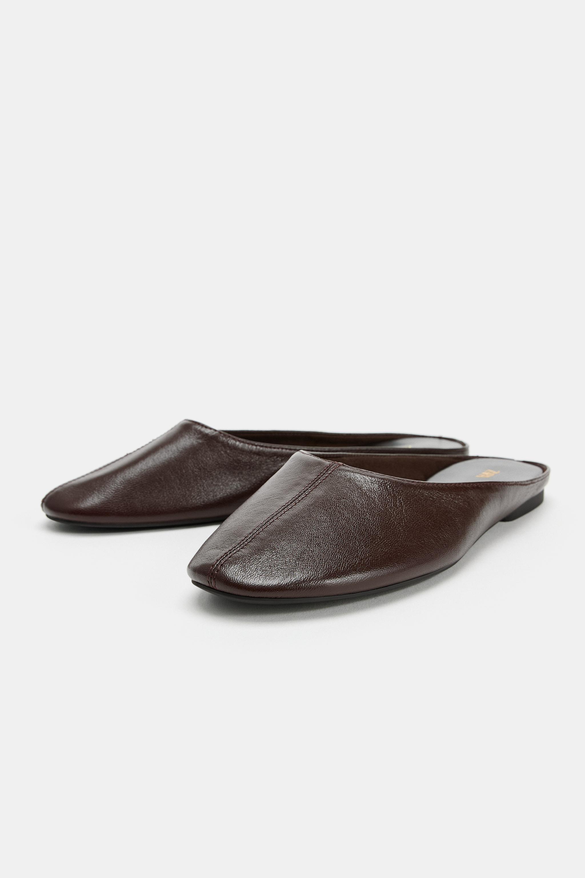 LEATHER SLINGBACK SHOES