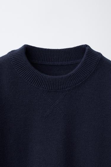 PLAIN KNIT SWEATER - Blue by Zara - Image 2