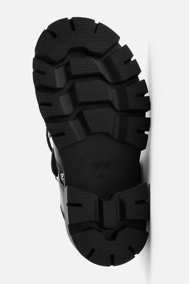 MULTI-EYELET CHUNKY SHOES - Black de Zara - Image 7