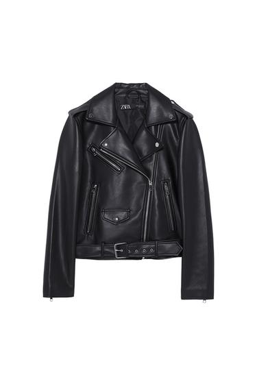 FAUX LEATHER BIKER JACKET
