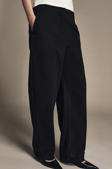 ZW COLLECTION HIGH-RISE PLEATED PANTS — Black 2