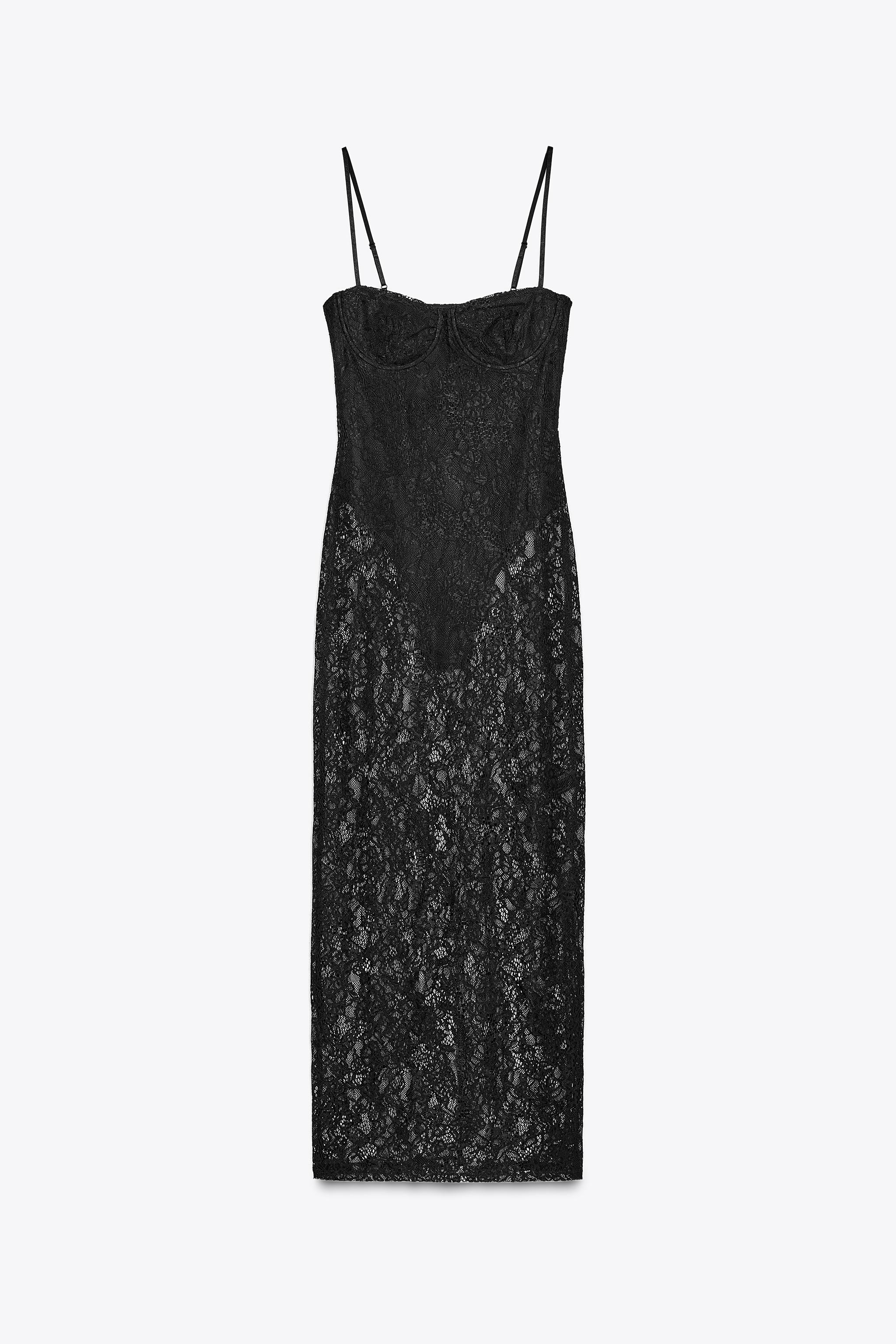 UNDERWIRE LACE MIDI DRESS