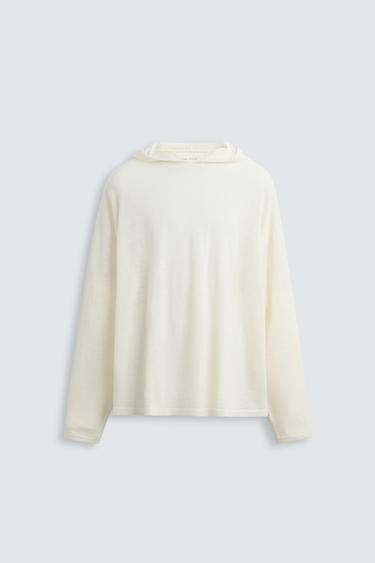 JERSEY LINO - LANA CAPUCHA - Crudo de Zara