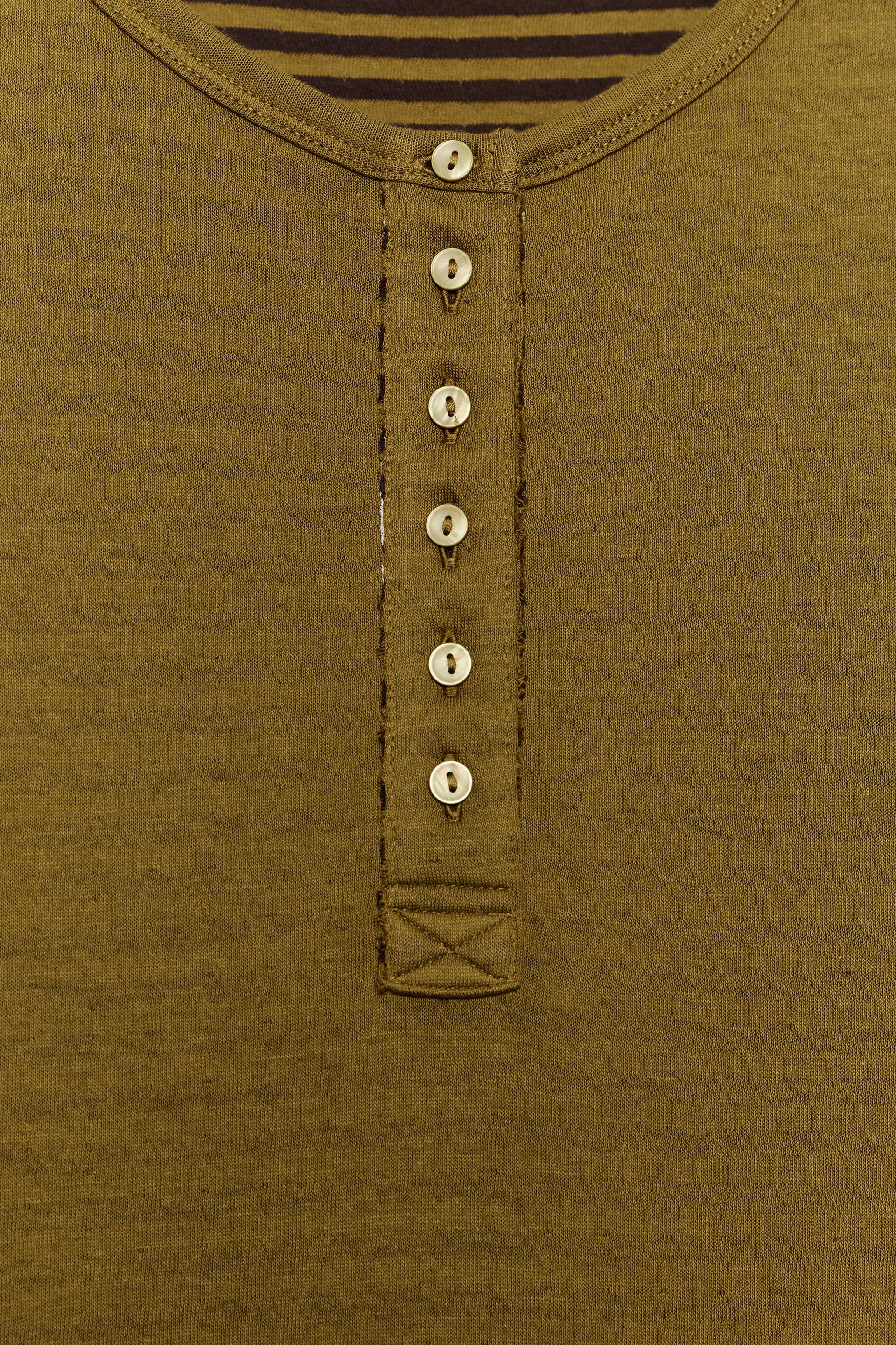 DOUBLE-SIDED HENLEY SHIRT thumbnail 3