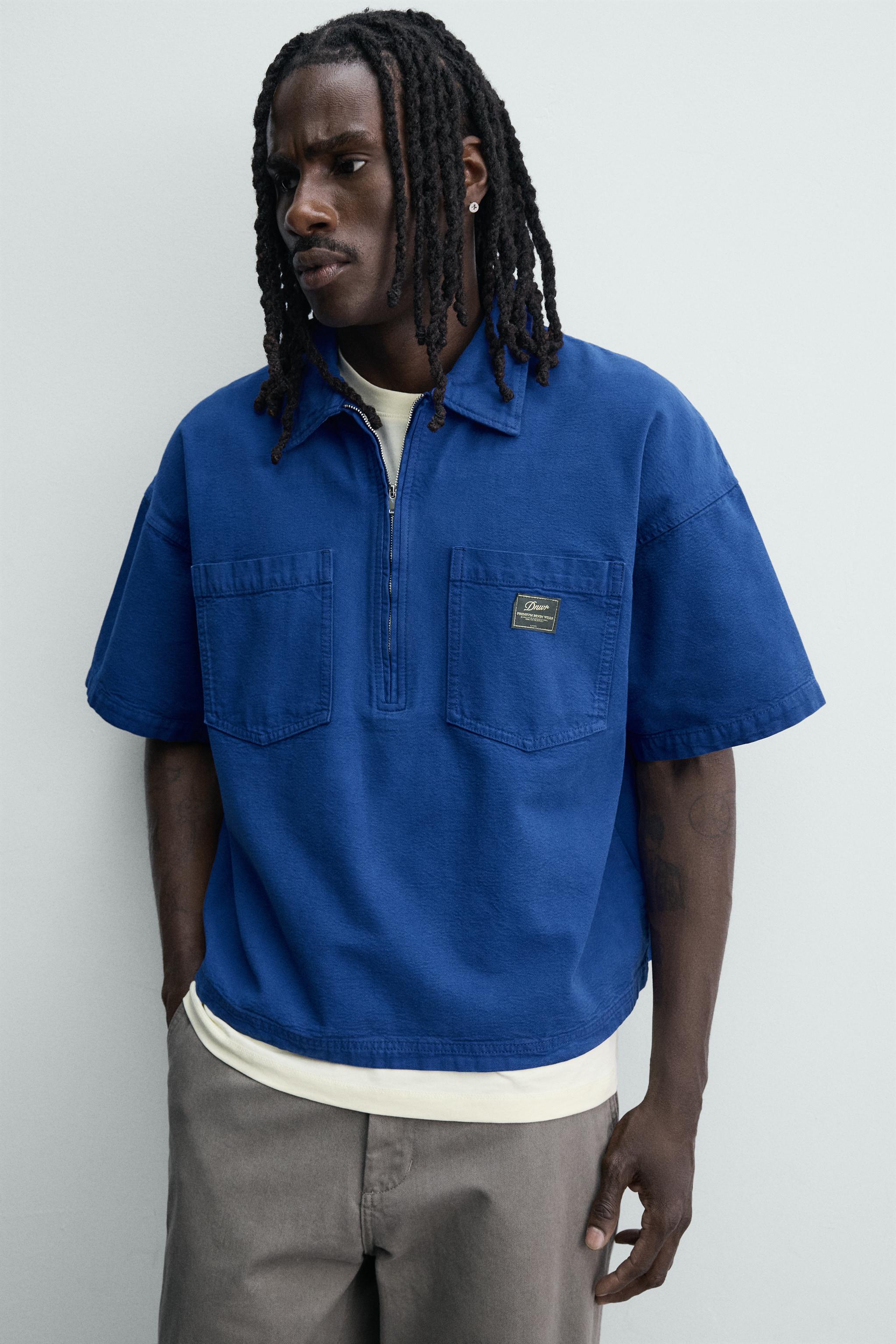 WASHED STRIPED BOXY FIT POLO