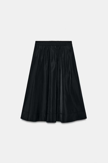 JUPE MIDI CAPE ZW COLLECTION - Noir de Zara - Image 6