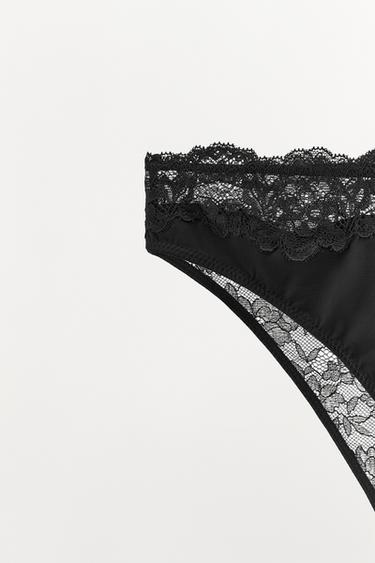 COMBINED LACE BRIEFS - Black by Zara - Image 3