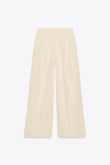 HOSE MIT ZIERFALTEN - Vanille von Zara