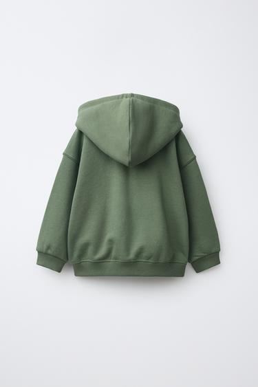 HOODED ZIP SWEATSHIRT — Mid-green 2
