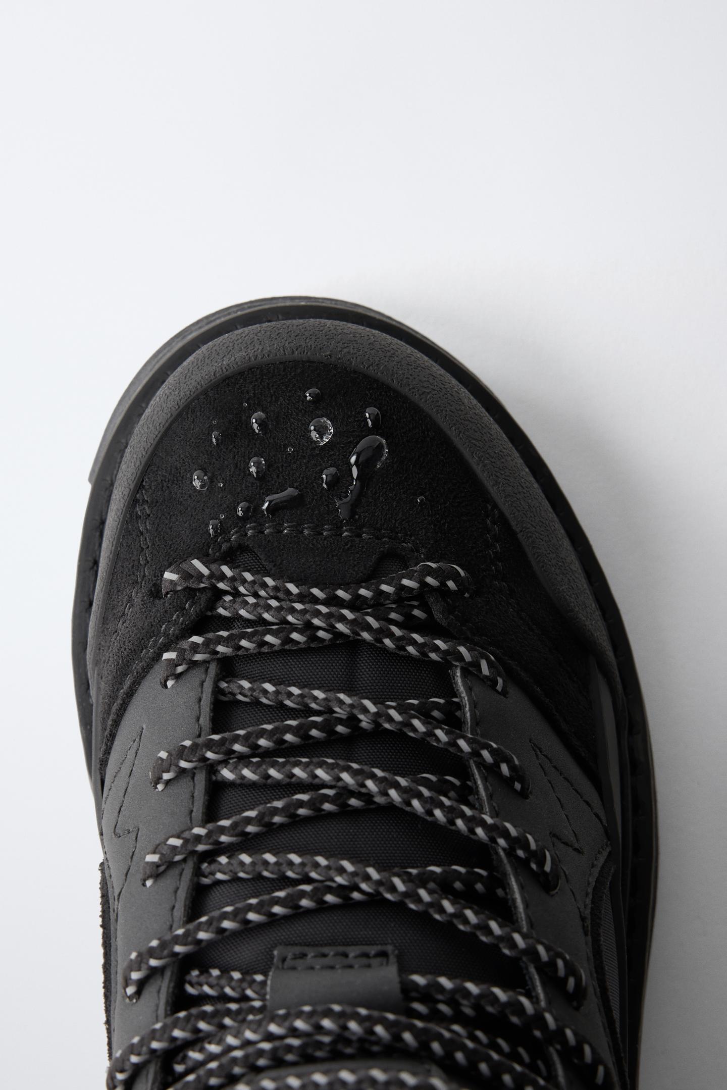 Детские ботинки Zara Technical Water Repellent Sporty Ankle, цвет: Чёрный — фото 8