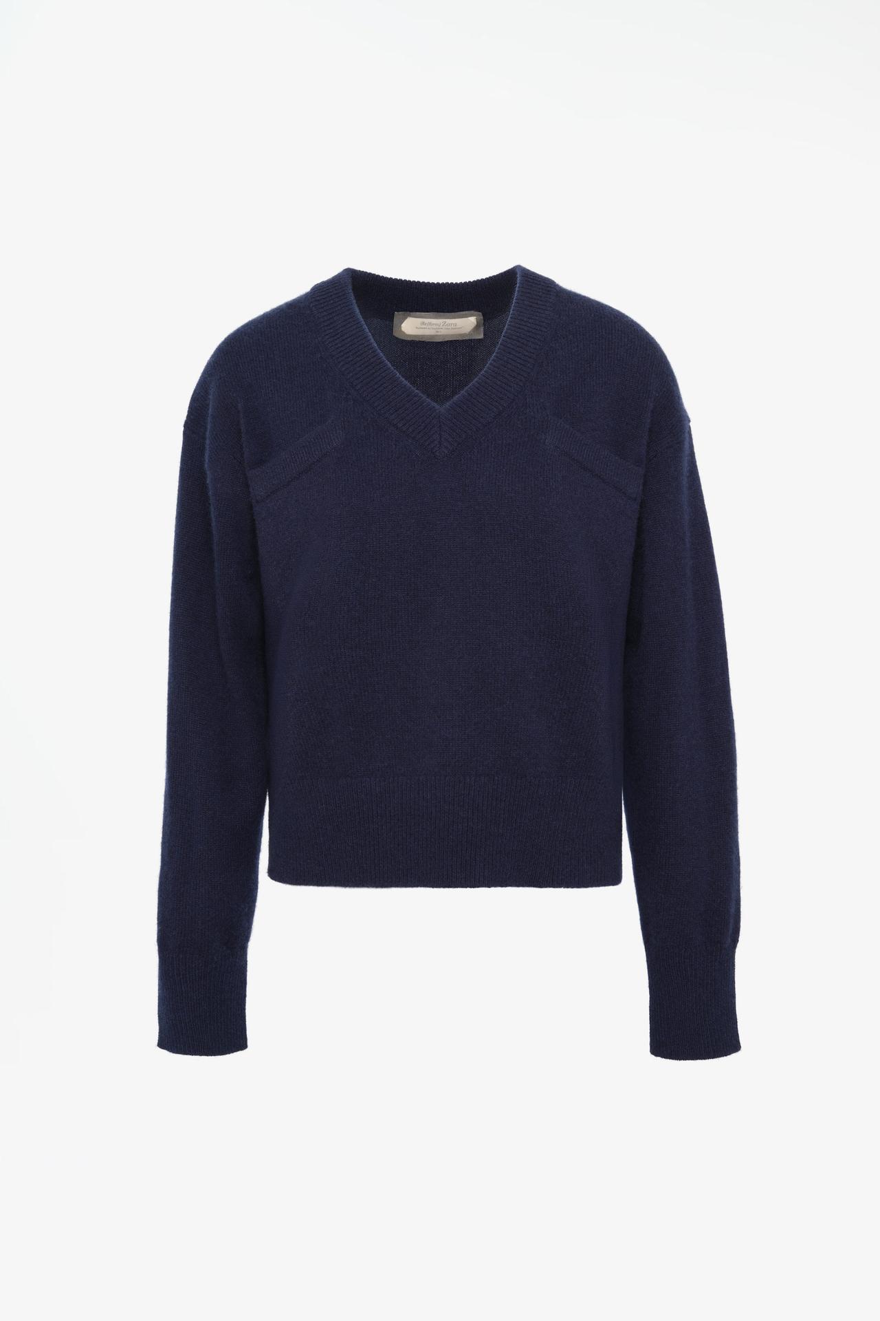 LIMITED EDITION 100% CASHMERE SWEATER — Navy blue