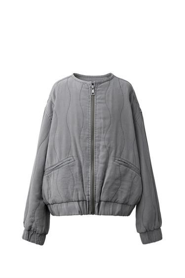 CAZADORA ACOLCHADA FLUIDA - Gris antracita de Zara