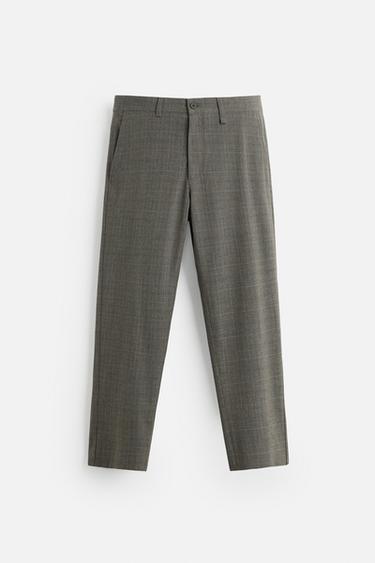 TEXTURED COMFORT TROUSERS - Mink marl by Zara