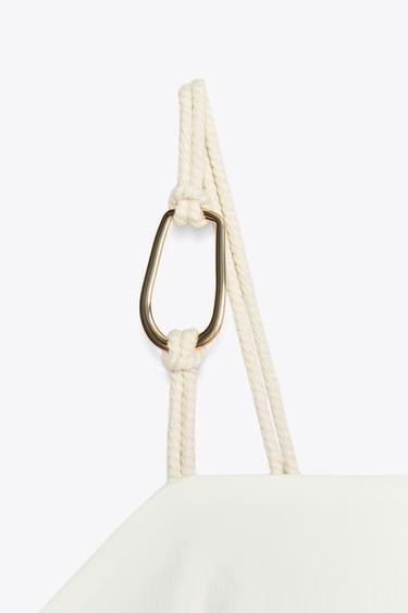 DRAPED CUT-OUT MIDI DRESS - White by Zara - Image 10