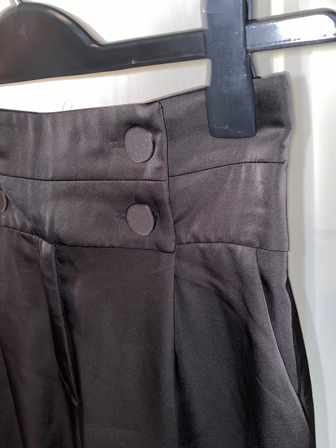 SATIN SASH TROUSERS WITH BUTTONS - Image 3