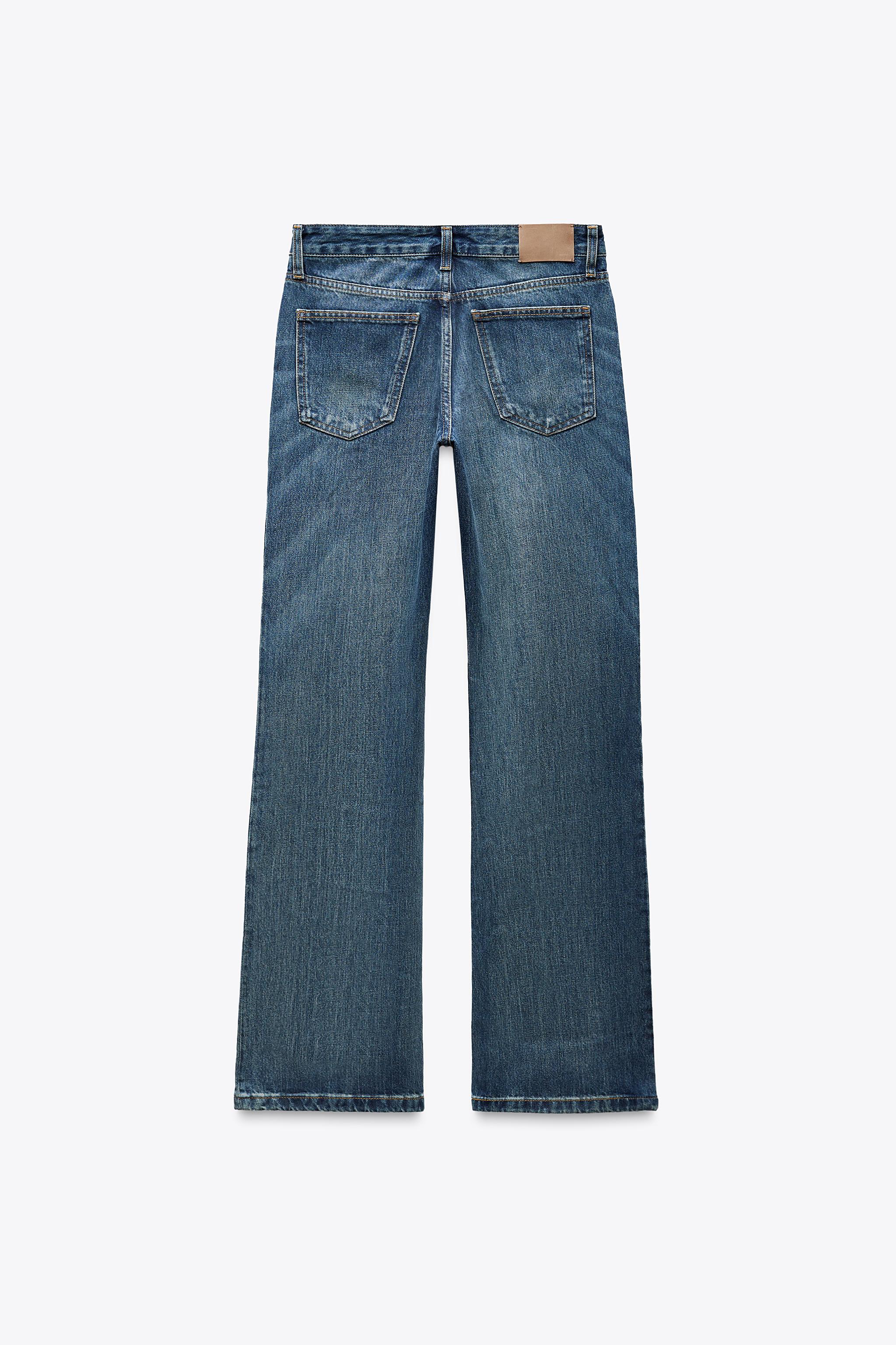 LOW RISE CONTOUR BOOTCUT JEANS ZW COLLECTION - Blue | ZARA