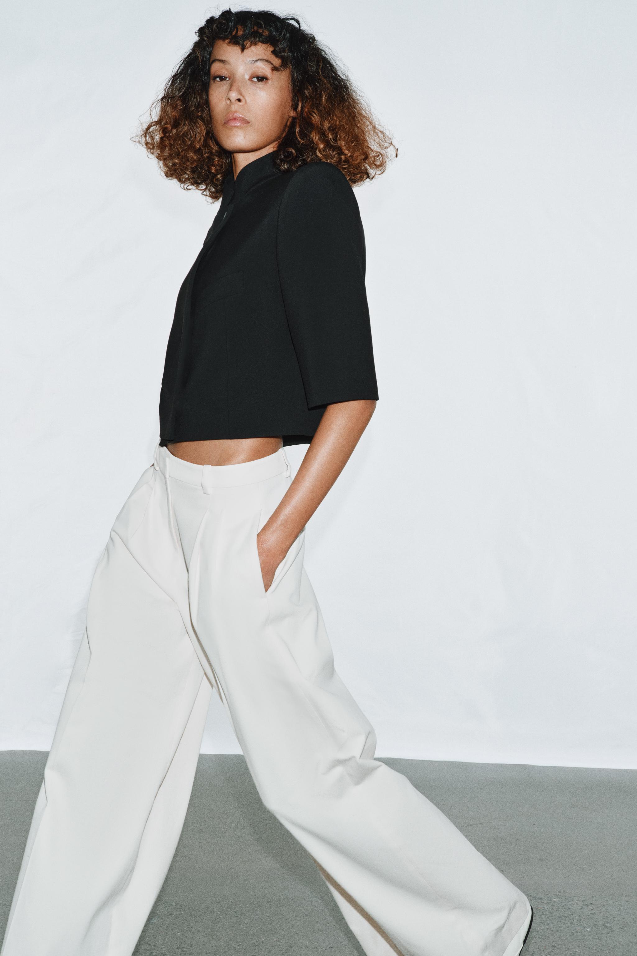 ZW COLLECTION KISA KOLLU CROP BLAZER - Görsel 6