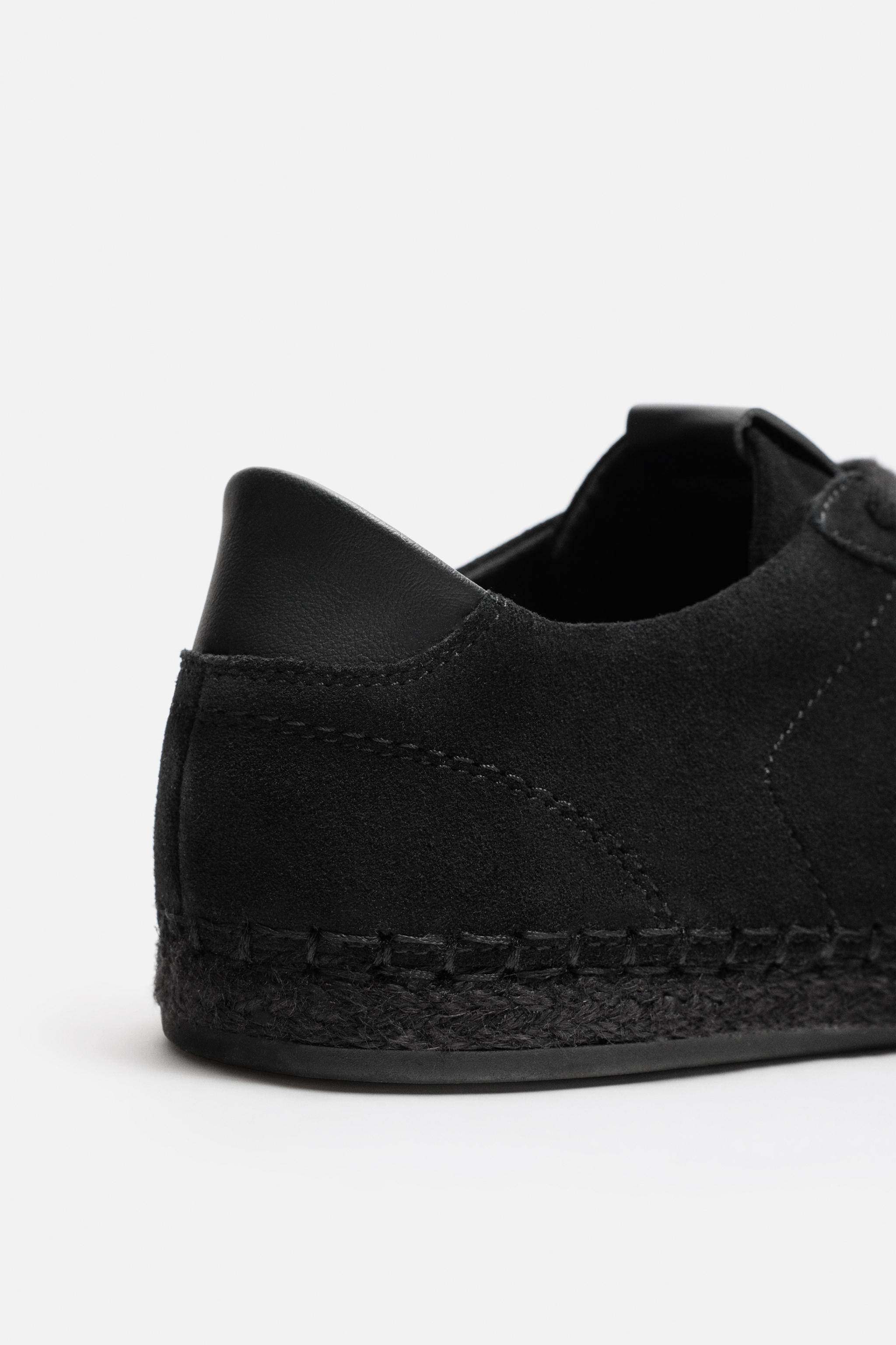 LEATHER JUTE SNEAKERS