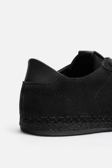 LEATHER AND JUTE SHOE - Black by Zara - Image 2