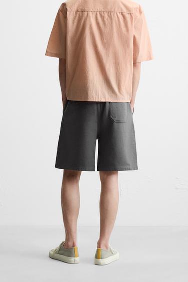 RELAXED FIT JOGGER BERMUDA SHORTS - Dark anthracite by Zara - Image 2