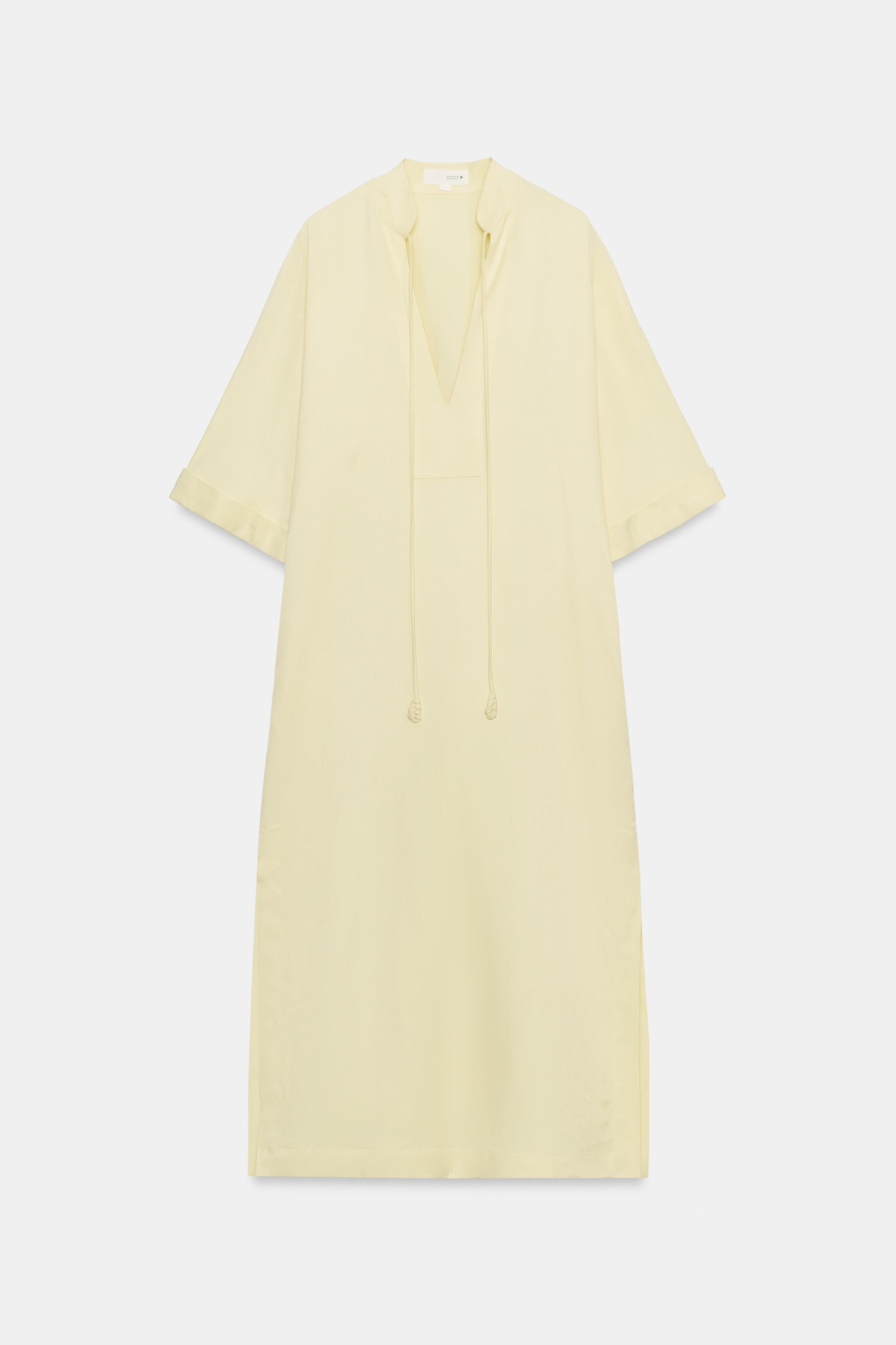 ZW COLLECTION MIDI DRESS - Yellow | ZARA India