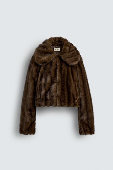 ÁO KHOÁC DÁNG LỬNG ÔM VỪA VẶN HIỆU ỨNG LÔNG HARRY LAMBERT FOR ZARA X DISNEY - Màu nâu từ Zara