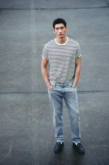 Zara 基本款修身牛仔褲 - 淡藍色