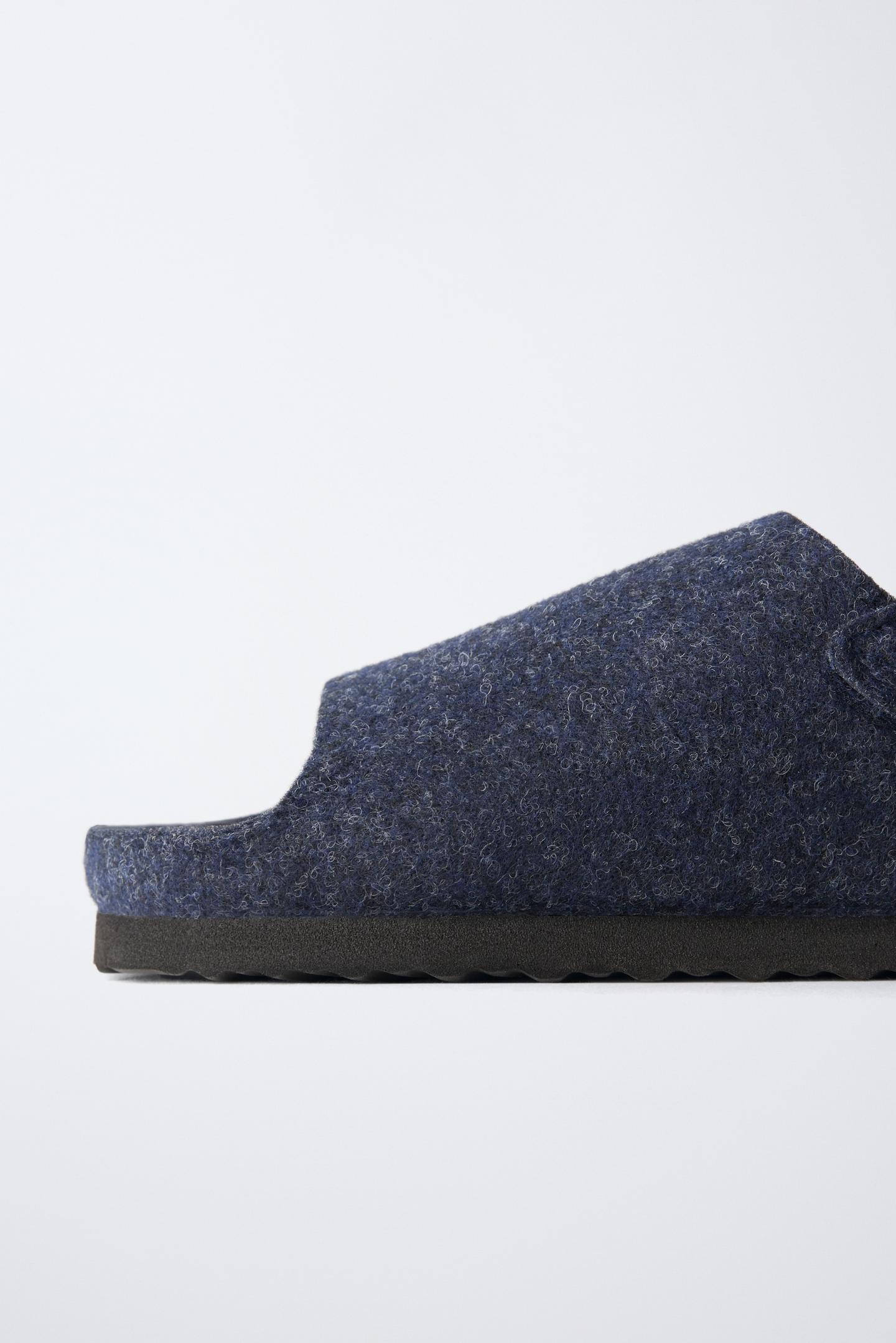 Обувь Zara Felt House Shoes для детей, цвет: Тёмно-синий — фото 6