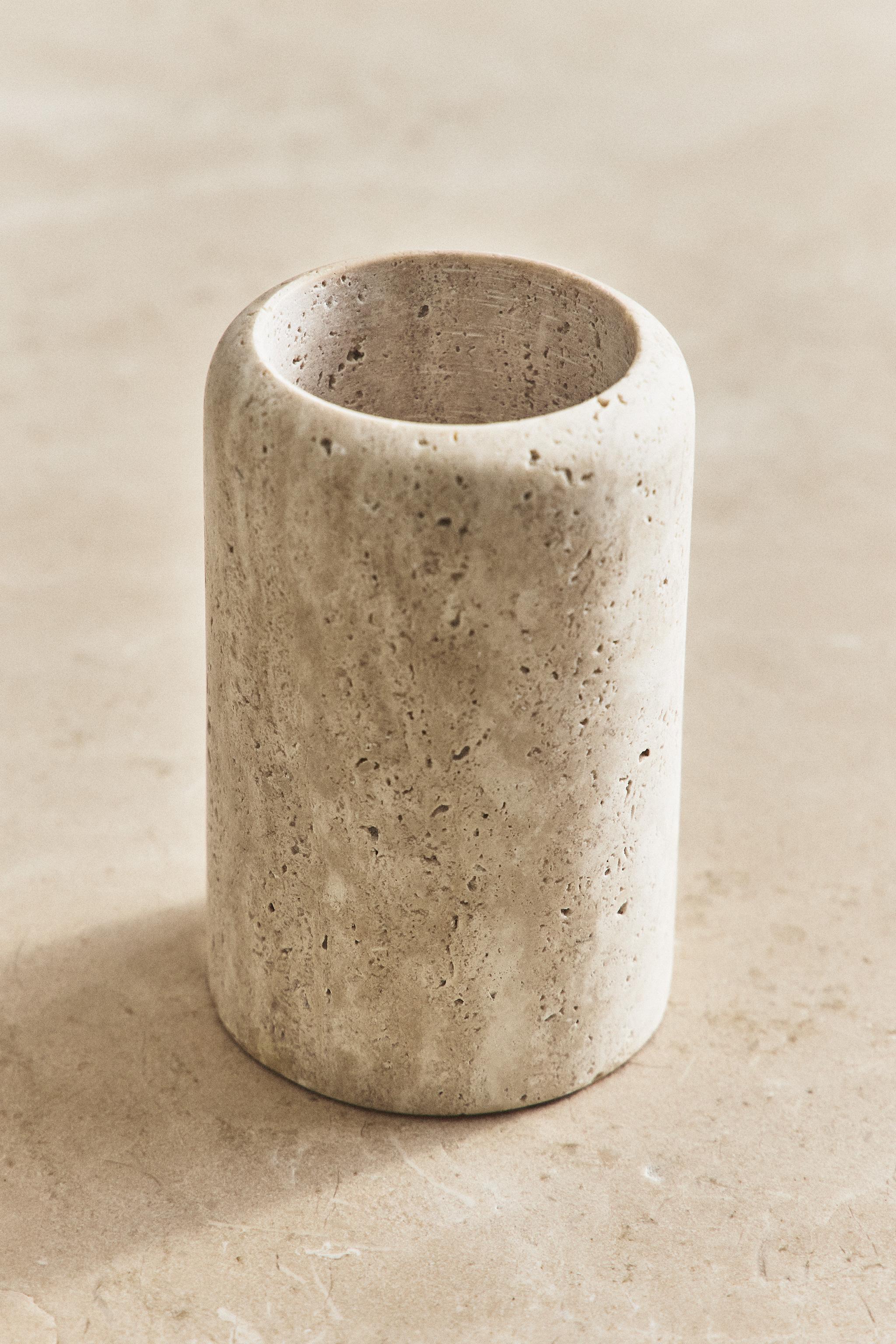 BEIGE MARBLE TOOTHBRUSH TUMBLER - Beige | ZARA United States