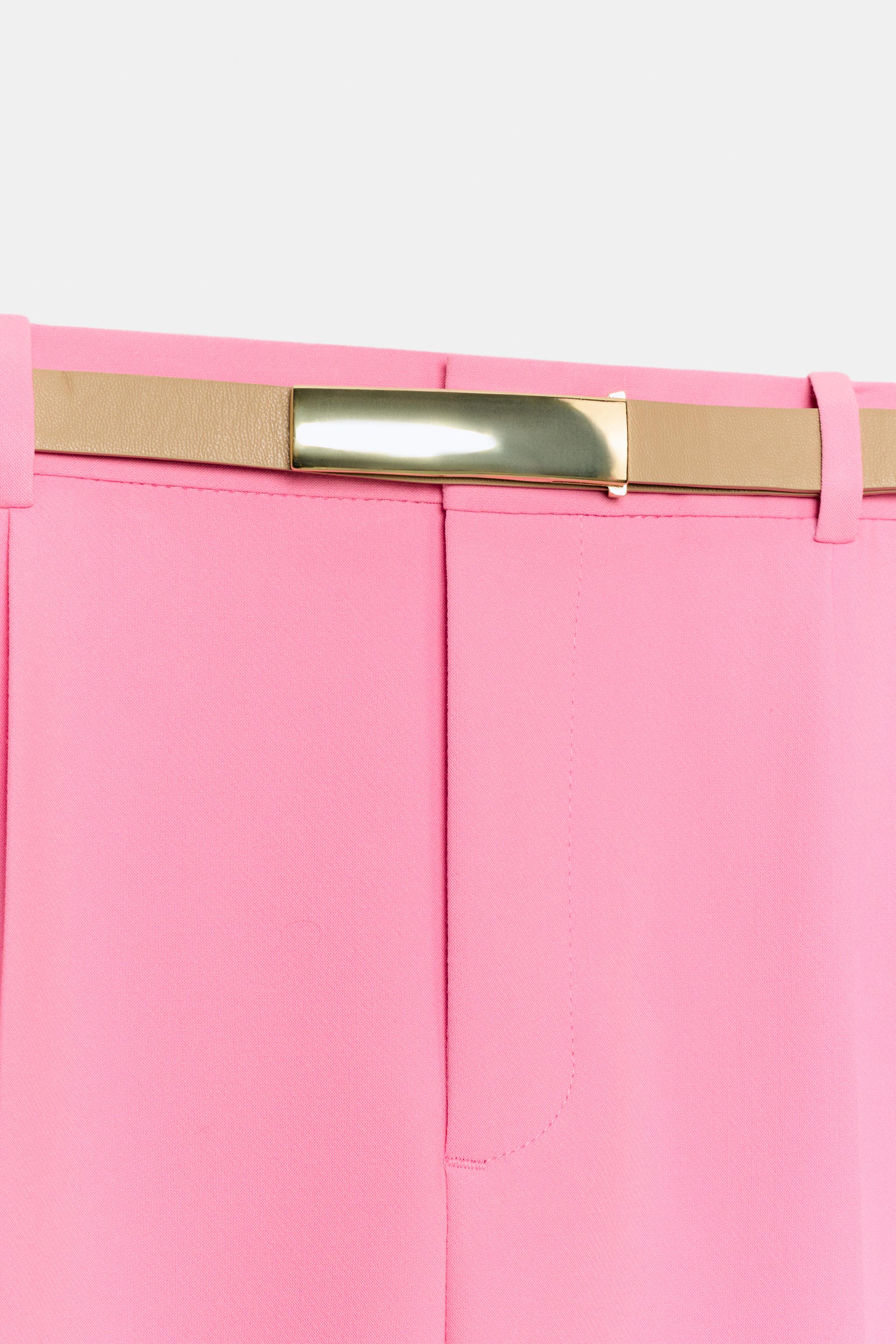 BELTED ANKLE PANTS