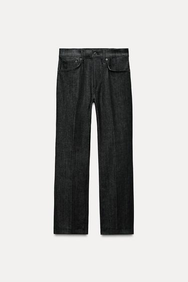 JEANS ZW COLLECTION BOOTCUT TIRO ALTO CROPPED - Gris vigoré de Zara