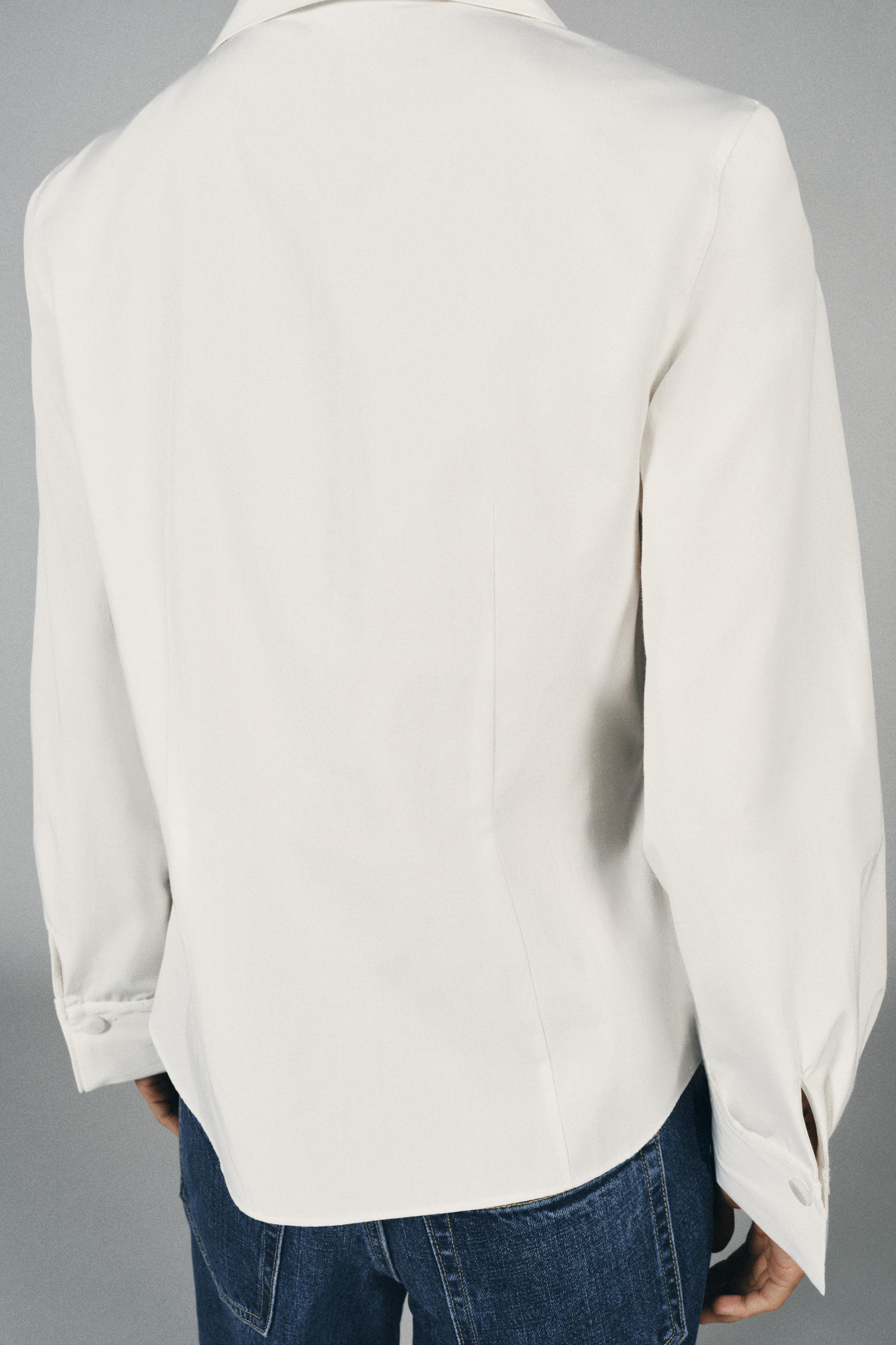 Zara POPLIN WRAP SHIRT — фото 3