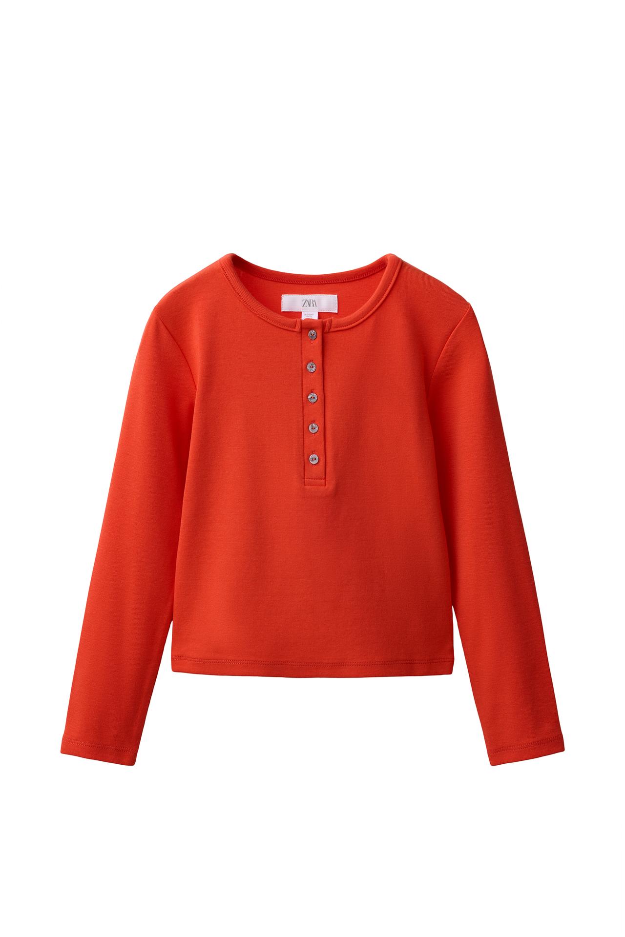 HENLEY NECK T-SHIRT