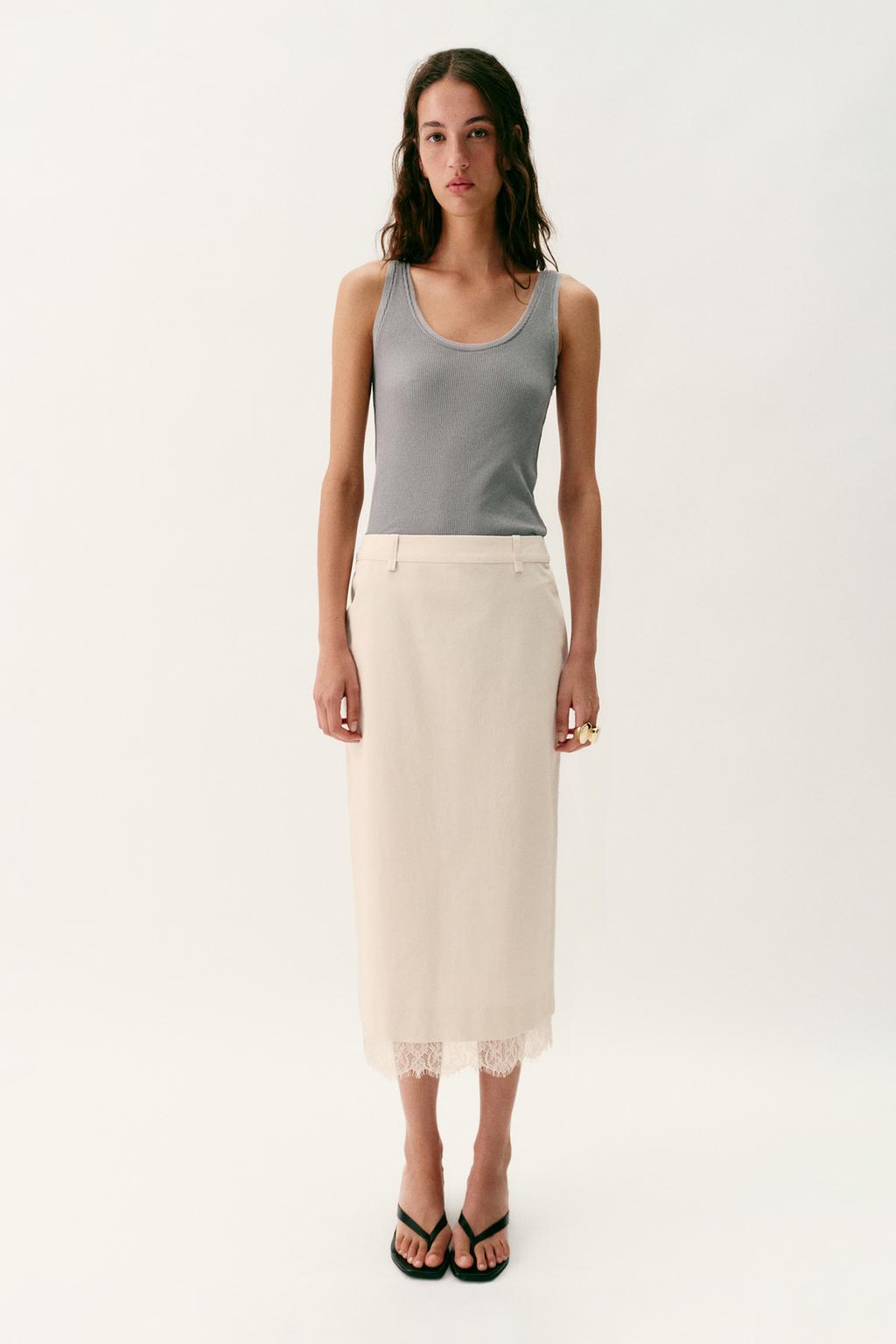 LACE MIDI SKIRT