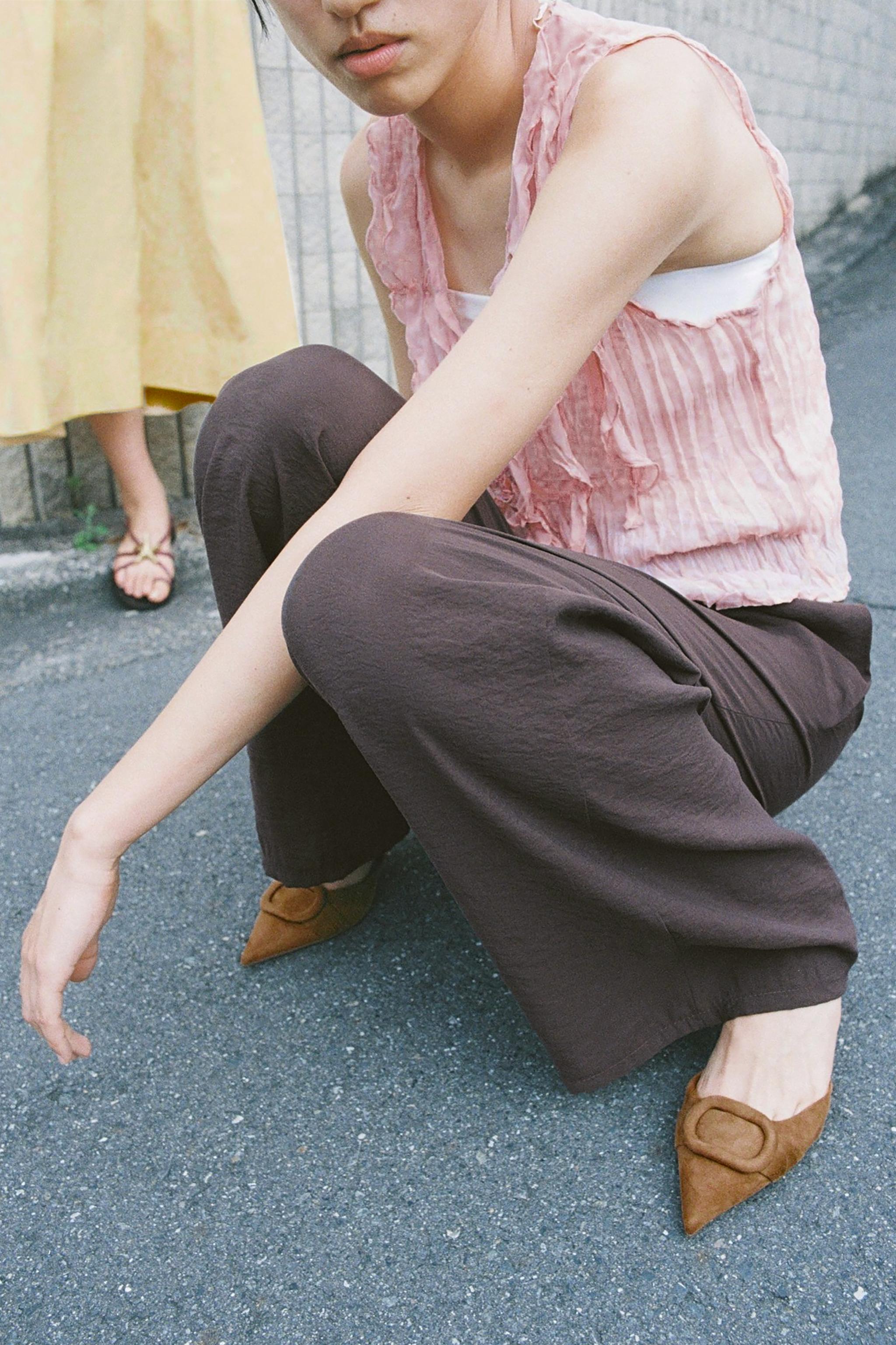 Sarah ブラウン シューズ スリングバックシューズ - ブラウン | ZARA Japan / 日本
