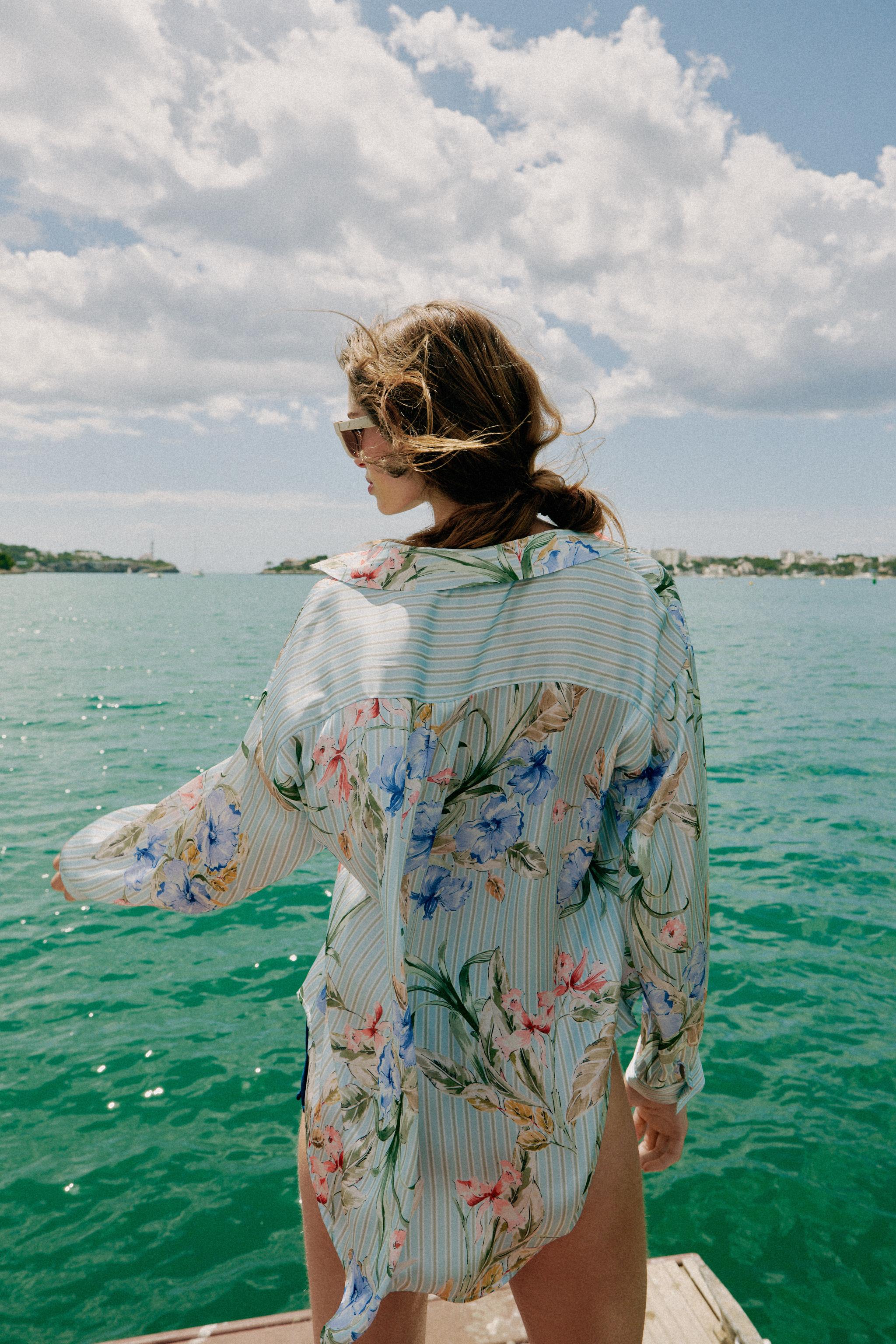 FLORAL PRINT SATIN EFFECT SHIRT - Multicolored | ZARA United States