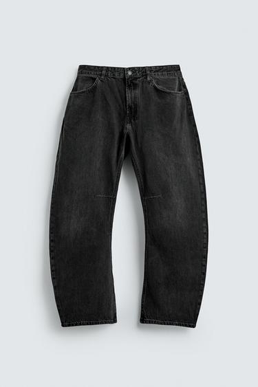 ДЖИНСЫ RELAXED BARREL FIT — УГОЛЬНЫЙ от Zara