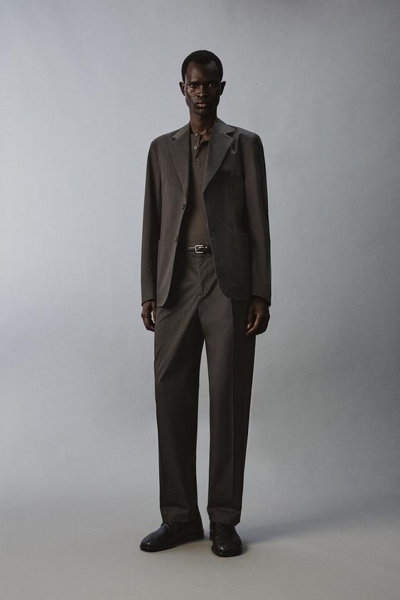 RELAXED FIT COTTON BLEND SUIT JACKET from Zara - $169