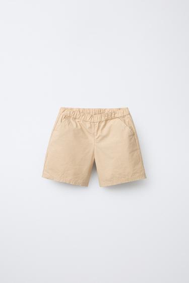 Zara 科技布料百慕達短褲 - 焦糖色 - 圖片 0