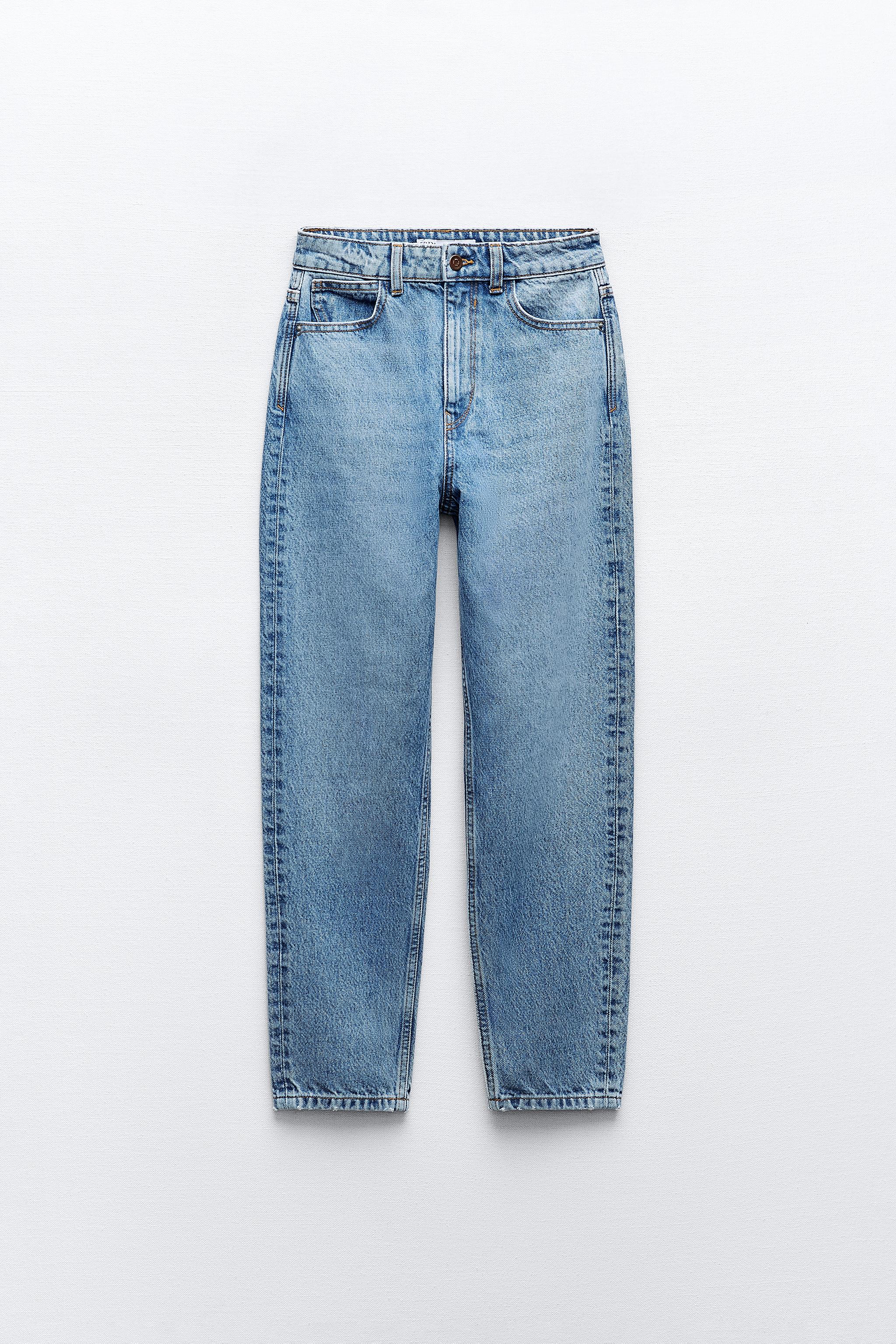 Z1975 MOM-FIT HIGH-WAIST 高腰牛仔褲- 中藍色| ZARA Hong Kong SAR 