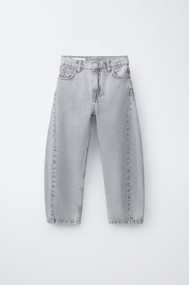 JEANS BARREL - Gris claro de Zara