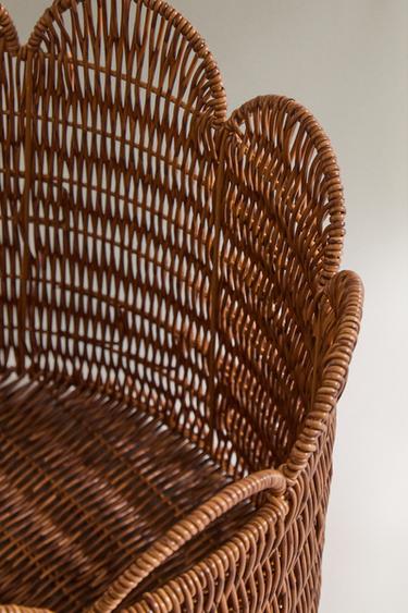 SCALLOPED ROUND BASKET - Brown by Zara - Image 2