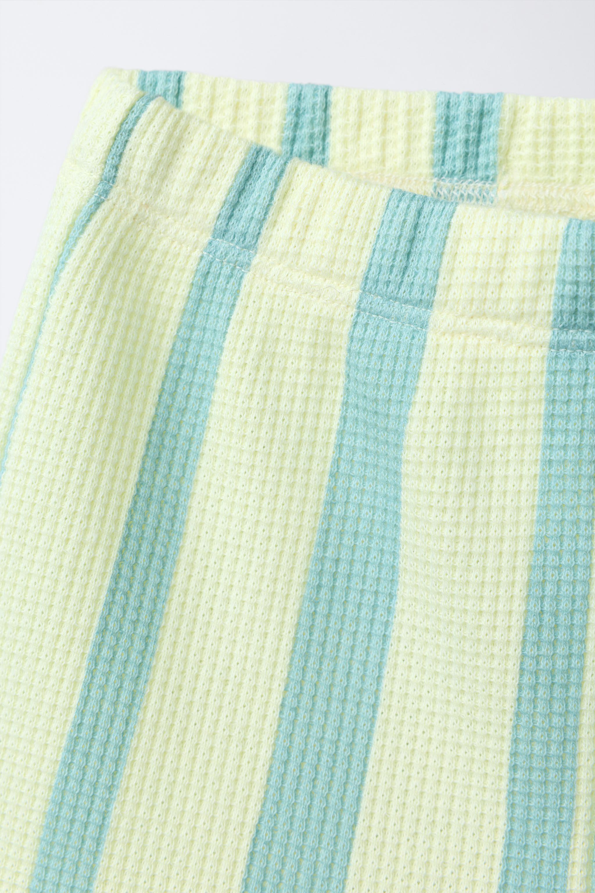 WAFFLE STRIPED SHORTS