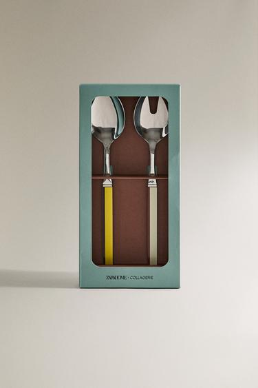 ENSEMBLE COUVERTS SALADE MANCHE RAYURES (LOT DE 2) X COLL本 - rayures de Zara - Image 4
