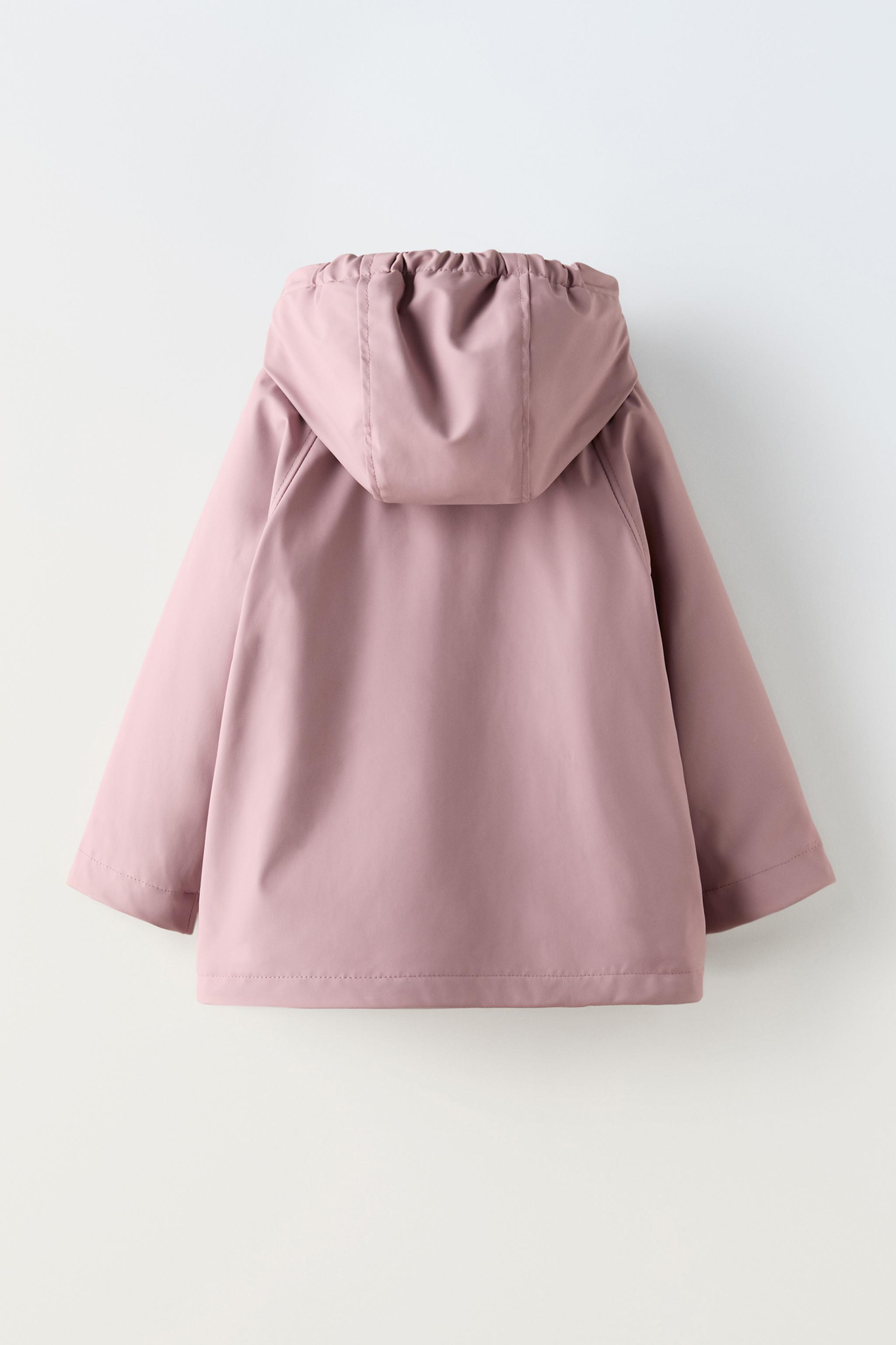 WATER REPELLENT LINED RAINCOAT Pink ZARA Canada