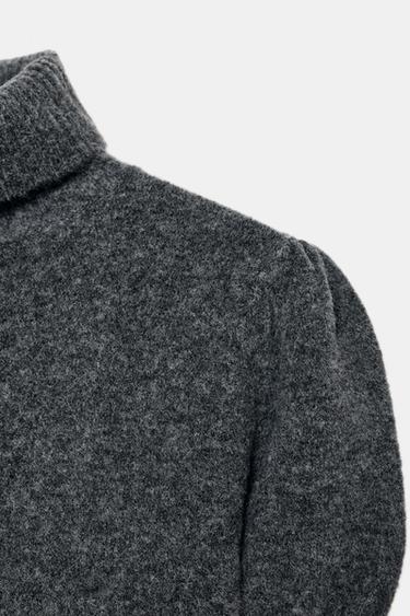 SHORT PUFF SLEEVE JUMPER - Grey by Zara - Image 7
