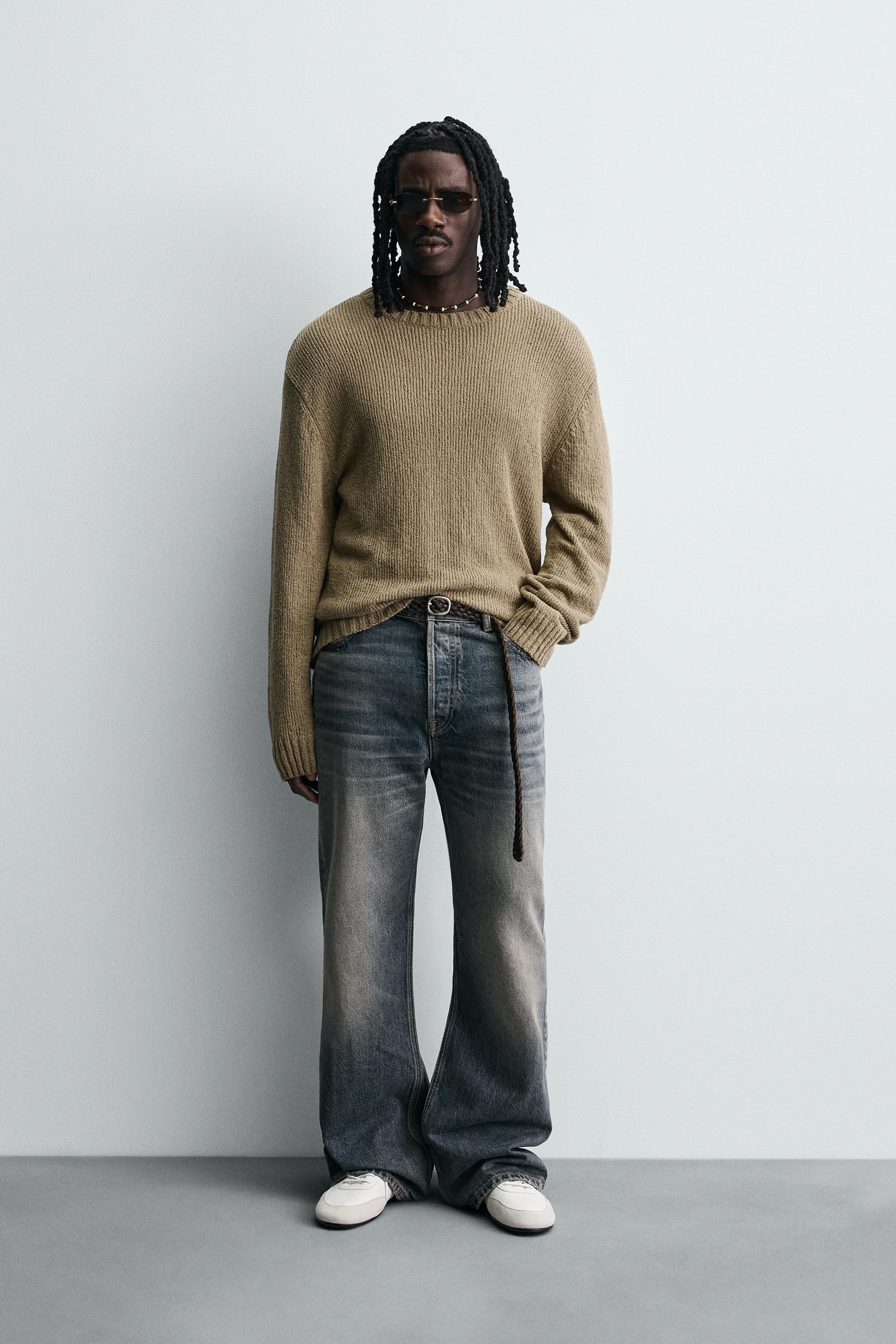 （さき）ZARA メンズ ニット カーディガン 40サイズ さき）ZARA メンズ ニット カーディガン 40サイズ ZARA】ジップ